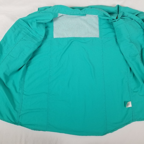 Sportswear Button Down Shirt Men Size S Fish Gear Outdoor Magellan Turquoise - Picture 3 of 12